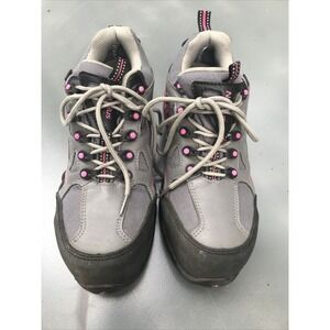 Nautilus Safety Shoes Grey Pink N1851M Composite Toe Work Sneakers Womens 9M